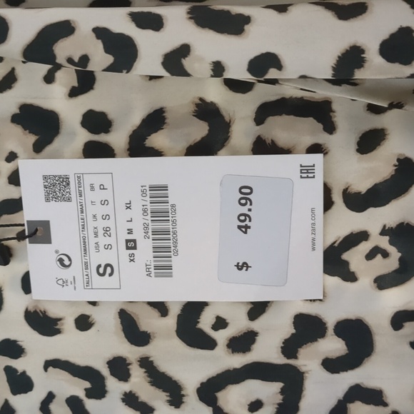 Zara Satin Midi Leopard Print Wrap - Picture 6 of 6
